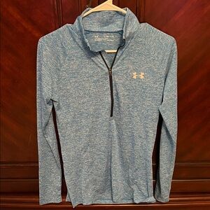 Under Armour Heathered Blue Zip Pullover